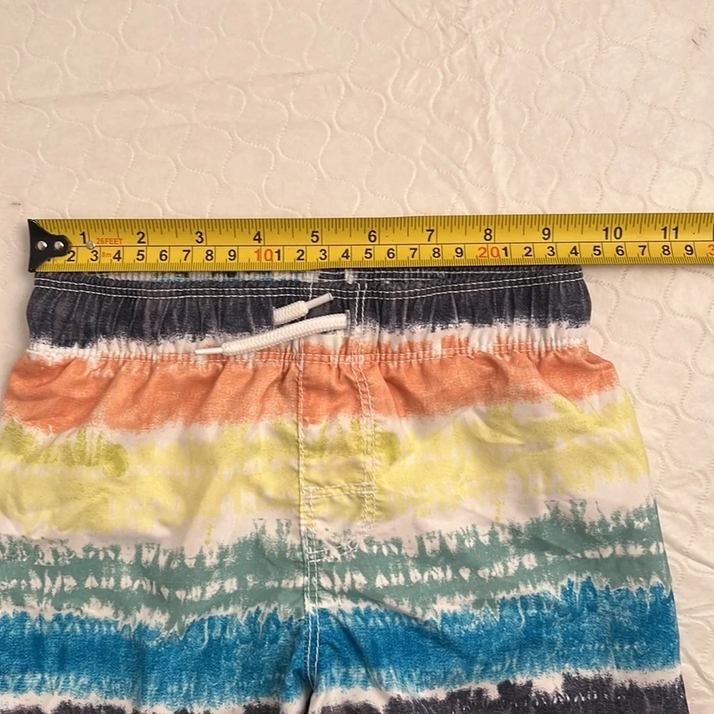 Old Navy abstract multicolor striped lined swim trunks